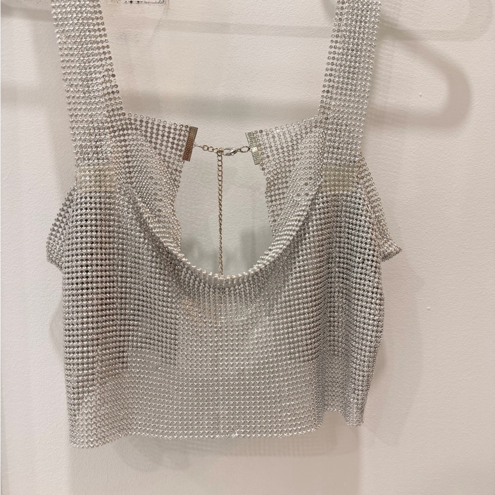 Silver Chainmail Crop Top
